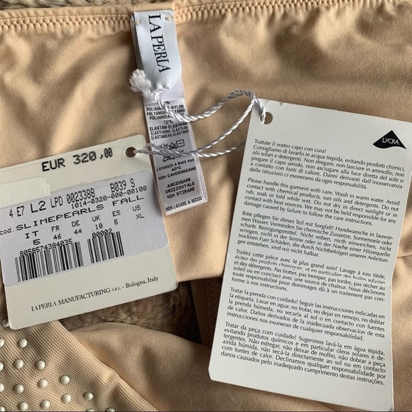 La Perla Nude Pearl Mesh Bikini Bottoms - Picture 10 of 11